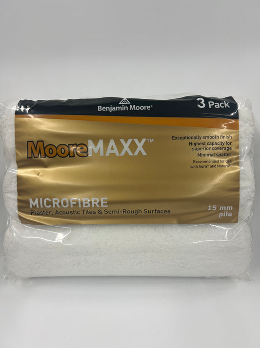 MooreMAXX Microfibre 15mm Rollers 3 Pack